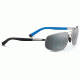 Maui Jim North Point Sunglasses - Matte Silver with Black and Blue Rubber Temples Frame and Neutral Grey Lens 272-17M