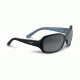 Maui Jim Pearl City Sunglasses, Black w/Blue, Grey Lenses, Black w/Blue GS214-03A