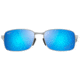 Maui Jim Shoal Sunglasses, Matte Silver Frame, Blue Hawaii Lens, Polarized, B797-17M