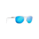 Maui Jim Wakea Polarized Classic  Sunglasses,Frosted Crystal,Blue Hawaii Lens B745-05CM