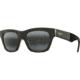 Maui Jim You Move Me Sunglasses,Black with White Trim &amp; Silk Print Interior,Neutral Grey Lens, 277-53