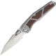 Maxace Glede Framelock Red CF Folding Knife, 3.75in Satin Bohler M390 SS Modified Tanto Blade, Sand Blast Finish Titanium Handle With Carbon Fiber Inlay, Thumb Lug, Black Nylon Case, GLEDE M390 MG01