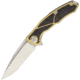 Maxace Halictus Bronze Titanium CF Folding Knife,3.75in,Bohler M390 Steel,Standard Edge,Spear Point,Stonewash,Titanium Handle MAX034