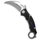 Maxace Knives Maxace Raptor Magnacut Linerlock Knife Black Ti w/ Blue Tim 3&quot; Hawkbill M10B, Black/Blue, CPM MagnaCut, adult, BHQ-188817