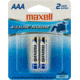Maxell AAA Alkaline Batteries, Gold, 2 pack, 723807 - LR032BP
