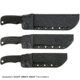 Maxpedition Fixed Blade, Black FRN, Lg Short Clip, Plain MXLSCP