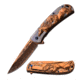 MC Masters Collection Folding Blade, 3.5in, Stainless Steel Blade, 3 Tone Treated 3D Sculpted Stainless Steel Handle MC-A031CP