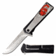 MC Masters Collection MC-A052S Spring Assisted Knife, 3.5in, 3CR13 Stainless Steel, Straight Back, Steel Blade, Stainless Steel Handle, White, MC-A052S