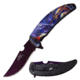 MC Masters Collection Spring Assisted Folding Knive, 4in Blade, 3CR13 Steel Blade Knive, Purple, MC-A056CP