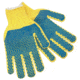MCR Safety 7 Gauge Work GLove, DuPont Kevlar Outside/Cotton Inside, PVC Blocks 2 Sides, Regular Weight, Blue/Yellow, Small, 9363SMB