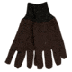 MCR Safety 7100 Brown Jersey Work Gloves, Clute Pattern with Knit Wrist, Cotton Polyester Blend, Brown, Large, 7100