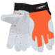 MCR Safety 906DPOM Mechanics Work Gloves, Rugged Grain Goatskin with Cowhide Double Palm, Reinforced Thumb Crotch, Spandex Back, White, Medium, 906DPOM