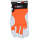 MCR Safety 906DPOM Mechanics Work Gloves, Rugged Grain Goatskin with Cowhide Double Palm, Reinforced Thumb Crotch, Spandex Back, White, Medium, 906DPOM