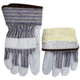 MCR Safety A Shoulder Leather Split Leather Palm Work Gloves, 2.5in Plasticized Safety Cuff, DuPont Kevlar Fiber Plaited Liner, Gray, Large, 1400KL