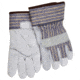 MCR Safety A Shoulder Leather Split Leather Palm Work Gloves, 2.5in Plasticized Safety Cuff, DuPont Kevlar Fiber Plaited Liner, Gray, Large, 1400KL