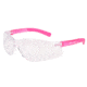 MCR Safety BearKat BK2 Series Safety Glasses, Soft Non-Slip Temple, Clear Lens/Pink Frame, One Size, BK220