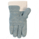 MCR Safety Big Jake Full Leather Back Premium A+ Side Leather Palm Work Gloves, 2.75in Safety Cuff, Double Palm and Fingers, Sewn with DuPont Kevlar, Gray, Large, 1735L