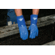 MCR Safety Blue Coat Series Flexible PVC Coated Work Gloves, Triple Dipped with Textured PVC, Seamless Knit Lining, 12in Length, Blue/White, Large, 6632L