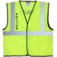 MCR Safety Luminator Series Hi Vis Reflective Lime Safety Vest w/Police Logo, Medium, VCL2MLPLCM