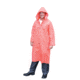 MCR Safety Classic Plus Series Waterproof Raincoat, .35mm PVC/Poly, Detachable Hood and Corduroy Collar, Orange, 5X, 241CX5