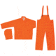 MCR Safety Classic Series 3 Piece Waterproof Rain Suit, .35mm PVC/Poly, Orange, M, 2013M