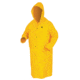 MCR Safety Classic Series Waterproof Raincoat, PVC/Poly, Detachable Hood, Limited Flammability, Yellow, L, FR200CL