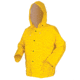MCR Safety Commodore Series 3 Piece Waterproof Rain Suit, PVC/Non-Woven Poly/Nylon, Rain Jacket, Detachable Hood and Bib Pants, Yellow, L, 6003L