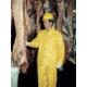MCR Safety Commodore Series 3 Piece Waterproof Rain Suit, PVC/Non-Woven Poly/Nylon, Rain Jacket, Detachable Hood and Bib Pants, Yellow, L, 6003L
