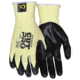 MCR Safety Cut Pro 15 Gauge Stretch Kevlar Shell Cut Resistant Work Gloves, Textured Nitrile Coated Palm and Fingertips, Black/Yellow, XX - Large, 9693XXL