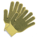 MCR Safety Cut Pro 7 Gauge Kevlar with Cotton Interior Cut Resistant Work Gloves, PVC Dots on 2 Sides, Regular Weight, Black/Yellow, Small, 9363S