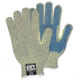 MCR Safety Cut Pro Hero 7 Gauge Regular Weight Shell, ARX Aramid Fibers, PVC Palm Dotted Cut Resistant Work Gloves, Blue/Green, Medium, 93867M