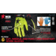 MCR Safety Cut Pro Mechanics Cut and Puncture Resistant Work Gloves, Synthetic Leather Palm and Fingers, Palm Lined with Alycore, Black/Hi-Vis Lime, Medium, ML300AM