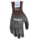 MCR Safety Cut Pro Ninja Max Cut Resistant Work Gloves, Bi-Polymer Coated Palm and Fingertips, Black/Salt and Pepper, Large, N9676GL