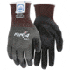 MCR Safety Cut Pro Ninja Max Cut Resistant Work Gloves, Bi-Polymer Coated Palm and Fingertips, Black/Salt and Pepper, Large, N9676GL