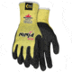 MCR Safety Cut Pro Ninja Wave Cut Resistant Work Gloves, 10 Gauge Kevlar Shell, Nitrile Wave Coated Palm and Fingertips, Black/Yellow, X - Large, N96930XL