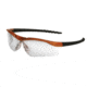 MCR Safety DL1 Series Safety Glasses, UV-AF Anti-Fog Coating, Soft TPR Nose Piece, Clear/Nuclear Orange Frame, One Size, DL210AF