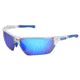 MCR Safety Dominator DM3 Series Safety Glasses, MAX36 Anti-Fog Lenses, Adjustable Wire Core Temples and Nose Piece, Blue Diamond Mirror, One Size, DM1328BDC