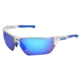 MCR Safety Dominator DM3 Series Safety Glasses, Polarized Lenses, Adjustable Wire Core Temples and Nose Piece, Blue Diamond Mirror, One Size, DM1328BZ