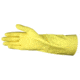 MCR Safety Extra Long Flock Lined Rubber Latex Gloves, 18 mil Thickness, 15in Length, Industry Standard Grade, Yellow, Large, 5255L