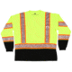MCR Safety FFLTC3SLXL Hi Vis Safety Work T-Shirts, Soft Poly Birdseye Mesh, Long Sleeve and Tagless Design, ANSI 107 Type R Class 3, Lime, XL, FFLTC3SLXL