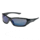 MCR Safety ForceFlex FF1 Series Safety Glasses, Lenses Molded Into Flexible TPU Frame, Blue Diamond Mirror, One Size, FF128B