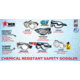 MCR Safety HB1320PF Hydroblast HB3 Safety Goggles, MAX6 Anti-Fog Lens Coating, Adjustable Rubber Head Band, Clear, One Size, HB1320PF