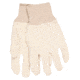 MCR Safety Heavy Weight Natural Jersey Work Gloves, Reversible Pattern with Knit Wrist, Cotton Polyester Blend, White, Large, 8010