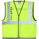 MCR Safety Luminator Series Hi Vis Reflective Lime Safety Vest w/Sheriff Logo, Medium, VCL2MLSHFM