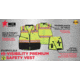 MCR Safety Hi Vis Reflective Safety Vest, ANSI 107 Type R Class 2, 3in Silver Reflective, Zipper Front Closure, Back Plan Pocket, Solid Front Mesh Back, Fluorescent Lime, XL, PSURVCL2LSXL