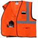 MCR Safety Hi Vis Reflective Safety Vest, ANSI Type R Class 2, Mesh with 2in Silver Stripes, Hook and Loop Front Closure, Fluorescent Orange, XL, VCL2MOXL
