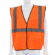 MCR Safety Hi Vis Reflective Safety Vest, ANSI Type R Class 2, Mesh with 2in Silver Stripes, Hook and Loop Front Closure, Fluorescent Orange, XL, VCL2MOXL