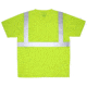 MCR Safety Hi Vis Safety Work T-Shirts, Soft Poly Jersey Knit, Short Sleeve and Tagless Design, ANSI 107 Type R Class 2, Fluorescent Lime, Fluorescent Lime, 4X, STSCL2SLX4