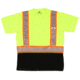 MCR Safety Hi Vis Safety Work T-Shirts, Soft Poly Birdseye Mesh, Short Sleeve and Tagless Design, ANSI 107 Type R Class 2, Lime, M, FFSTC2SLM