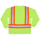MCR Safety Hi Vis Safety Work T-Shirts, Soft Poly Jersey Knit, Long Sleeve and Tagless Design, ANSI 107 Type O Class 1, Fluorescent Lime, Lime, XL, LTS1LXL